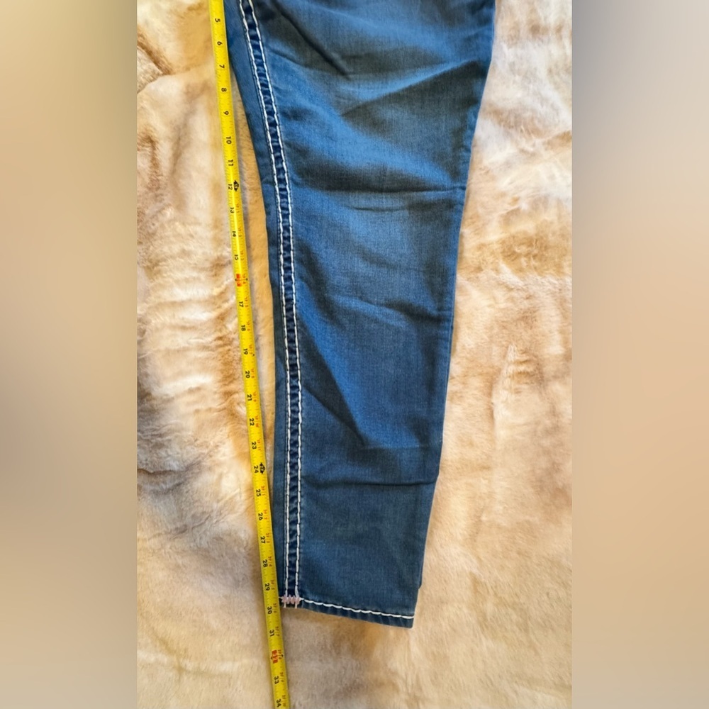 TRUE RELIGION CURVY SKINNY FLAP NAT BT JEAN WOMEN'S - Picture 5 of 16